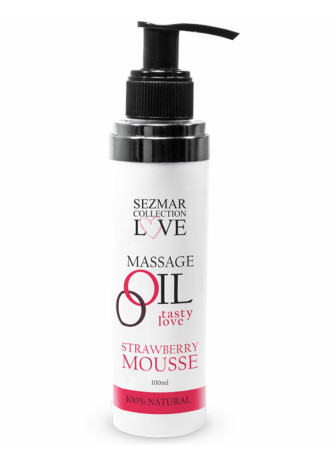 Huile de massage comestible mousse de fraise 100ml - SEZ003A